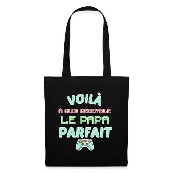 Papa Geek - Sac en tissu - noir - Devant