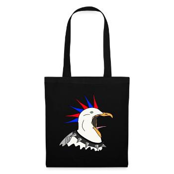 Mouette punk - Sac en tissu - noir - Devant