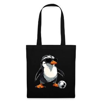 Fussball Pinguine - Stoffbeutel - Schwarz - Vorne