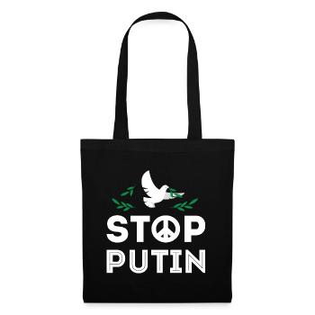 Stop Putin and the war in Ukraine - Tote Bag - black - Front