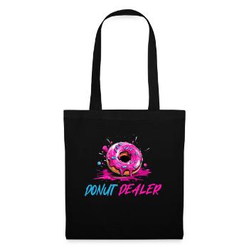 Pink Donut Dealer - Stoffbeutel - Schwarz - Vorne