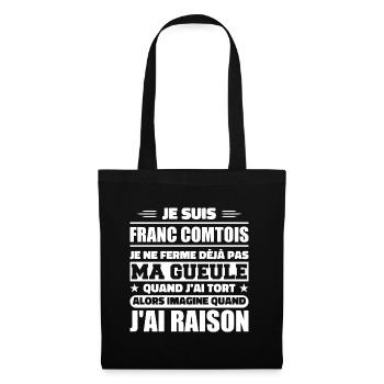 Franc comtois Ich halte meinen Mund nicht zu frank comté - Stoffbeutel - Schwarz - Vorne
