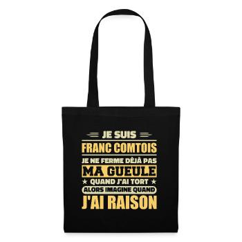 Franc comtois Ich halte meinen Mund nicht zu frank comté - Stoffbeutel - Schwarz - Vorne