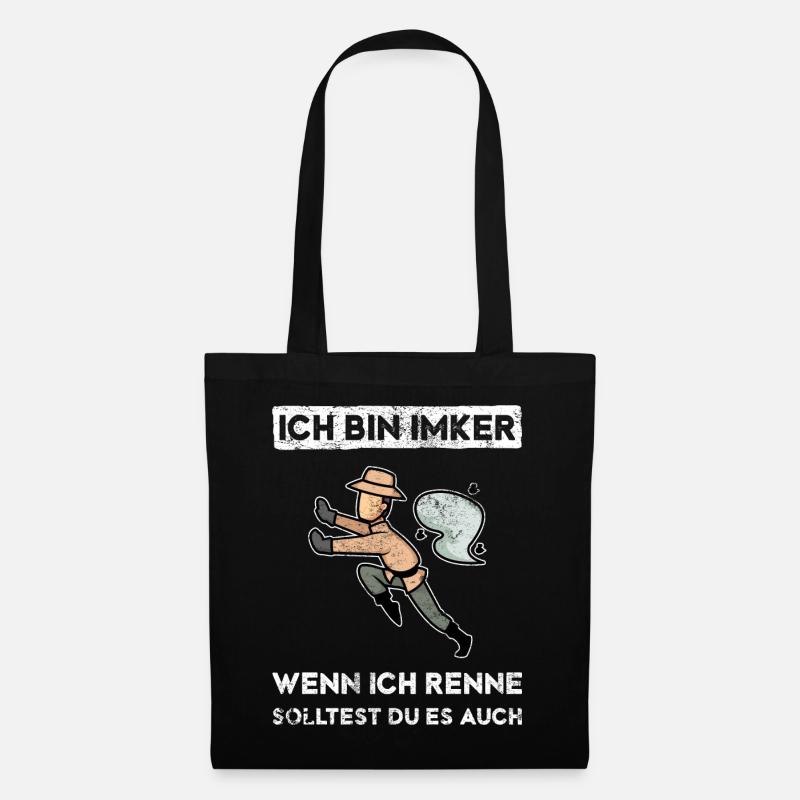 Ich bin Imker. Wenn ich renne, solltest du es auch - Stoffbeutel - Schwarz
