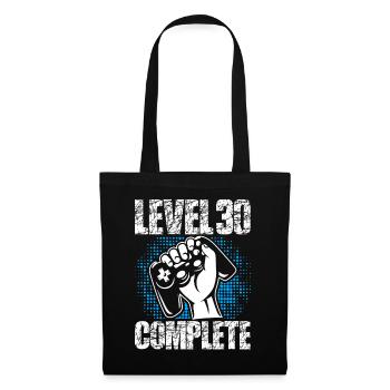 Niveau 30 Cadeau d’anniversaire complet 30 ans - Sac en tissu - noir - Devant
