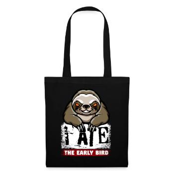 Paresse maléfique. Pour les grouches du matin et les lève-tard - Sac en tissu - noir - Devant