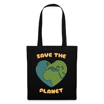 Sauvez la planète - Sac en tissu - noir - Devant