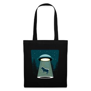 Méfiez-vous ufo - Sac en tissu - noir - Devant