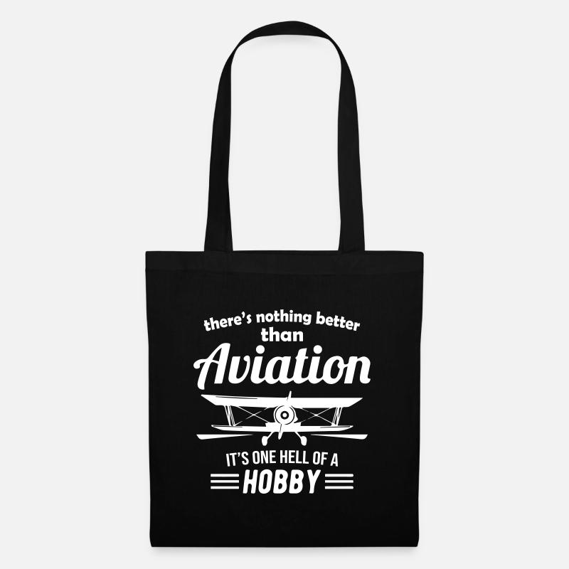 Airplane Airport aerobatics - Stoffbeutel - Schwarz