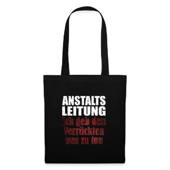 Anstaltsleitung Chef - Stoffbeutel - Schwarz - Vorne