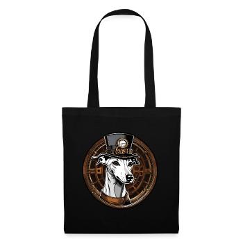 Steampunk Whippet in a Top Hat - Tote Bag - black - Front