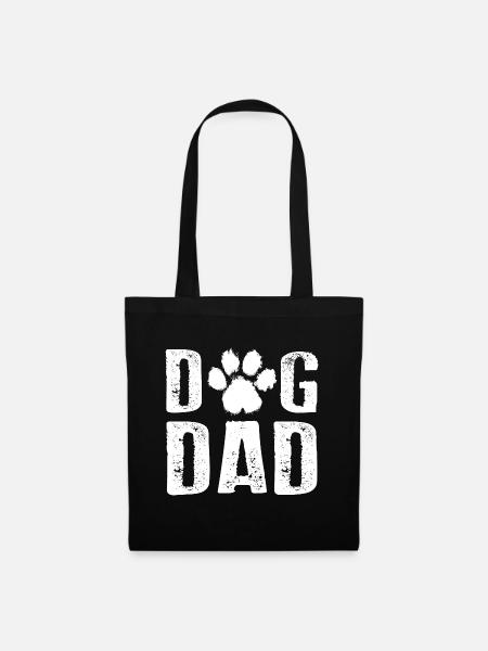 DOG DAD Hundebesitzer Männer - Stoffbeutel - Schwarz