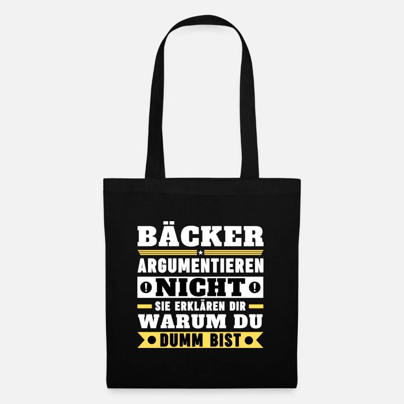 Bakers don't argue - Tote Bag - black