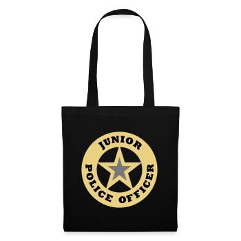 Junior police officer (sheriff star) - Tote Bag - black - Front