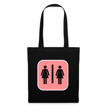 Duo Féminin Femmes Lesbienne LGBT - Sac en tissu - noir - Devant