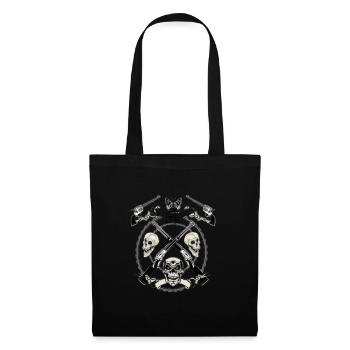 Skull Motiv Totenkopf - Stoffbeutel - Schwarz - Vorne