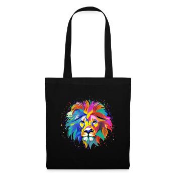 Multicolored quantum mosaic lion - Tote Bag - black - Front