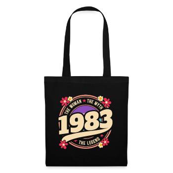 Femme 1983 La Légende 40 Ans Anniversaire - Sac en tissu - noir - Devant