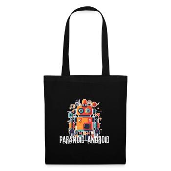 Paranoid Android T-Shirt - Unique Design - Sac en tissu - noir - Devant