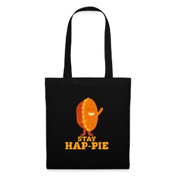 Stay Hap-Pie : une tranche de joie - Sac en tissu - noir - Devant