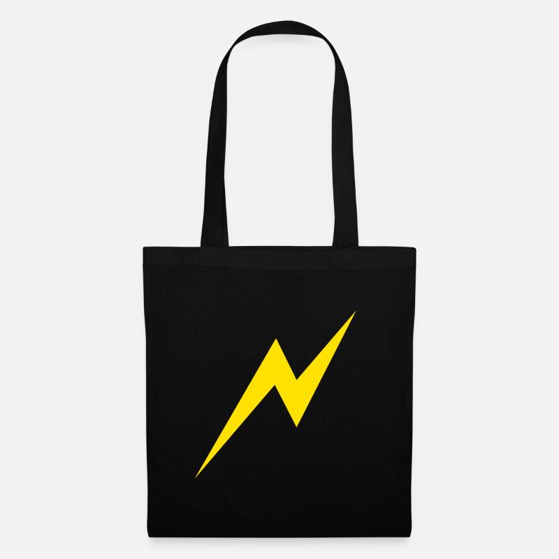 orage éclair ciel électricité idée cadeau - Sac en tissu - noir