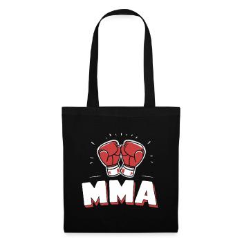 Retro MMA Kunst Kampfsport Fanartikel Deko - Stoffbeutel - Schwarz - Vorne