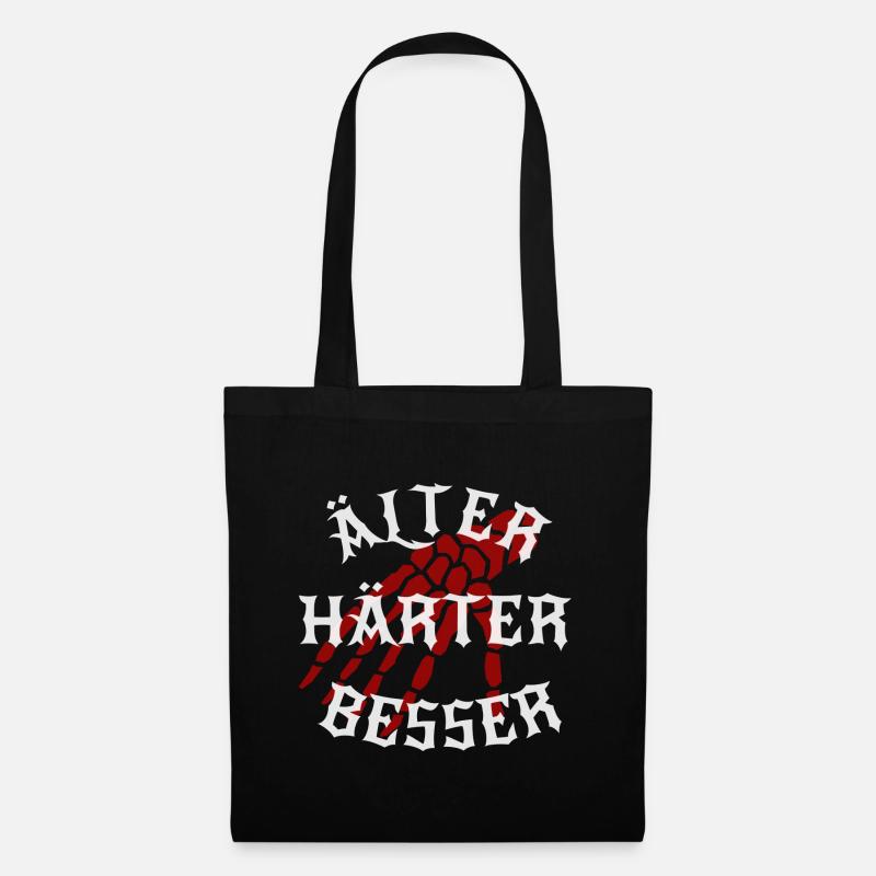 Älter, Härter, Besser - Stoffbeutel - Schwarz