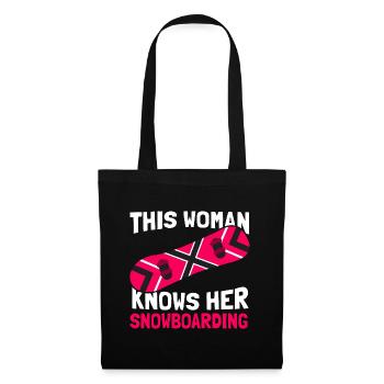 Snowboard Snowboarder Snowboarding - Tote Bag - black - Front