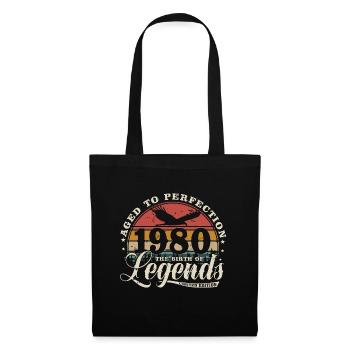 1980 ' s Vintage Born Legends cadeau d’anniversaire - Sac en tissu - noir - Devant