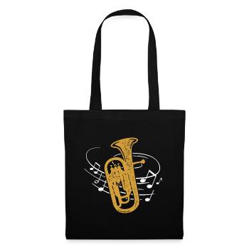Euphonium Partition Euphoniste Brass Band Musicien - Sac en tissu - noir - Devant