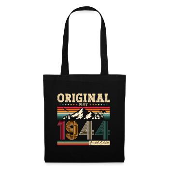 Original Mai 1944 Vintage 1944 Anniversaire 1944 - Sac en tissu - noir - Devant