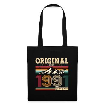 Original Mai 1991 Millésime 1991 Anniversaire 1991 - Sac en tissu - noir - Devant