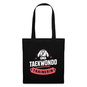 Taekwondo-Sporttrainerin - Stoffbeutel - Schwarz - Vorne