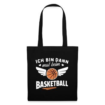 Ich bin Basketball-Shirt | Fan Sportartikel - Stoffbeutel - Schwarz - Vorne