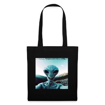 Alien selfie in the mountains - Tote Bag - black - Front