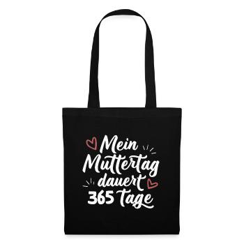 365 Tage Muttertag: Beste Mama Mütter Weihnachten - Stoffbeutel - Schwarz - Vorne