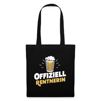 Offizielle Rentnerin Ruhestand Bier-Fan Frau - Stoffbeutel - Schwarz - Vorne
