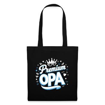 Premium Opa Geschenk Bester Großvater Bald Opa Du - Stoffbeutel - Schwarz - Vorne