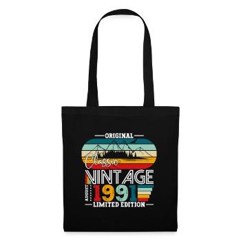 33e anniversaire Original août 1991 Né en 1991 - Sac en tissu - noir - Devant