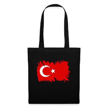 Turquie drapeau lune étoile antalya vacances voyage - Sac en tissu - noir - Devant