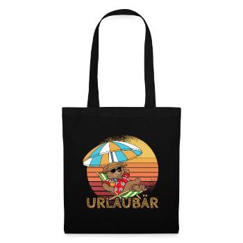 Vacancier vacances voyage vacances plage soleil mer - Sac en tissu - noir - Devant