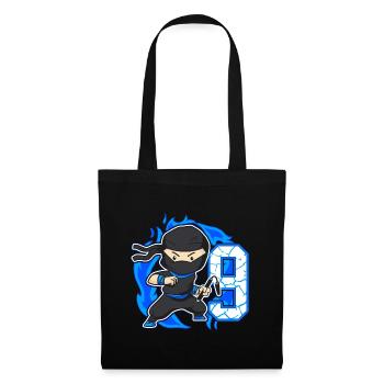 Ninja 9th Birthday Boy 9 years old Ninjas - Tote Bag - black - Front