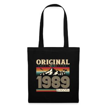 35th Birthday Husband Original March Vintage 1989 - Tote Bag - black - Front