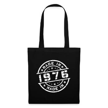 Année de naissance Anniversaire Né en - Fabriqué en 1976 - Sac en tissu - noir - Devant