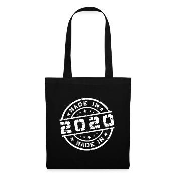 Année de naissance Anniversaire Né en - Fabriqué en 2020 - Sac en tissu - noir - Devant