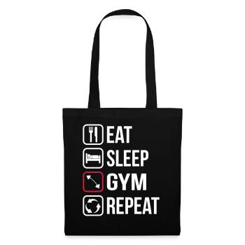 Eat Sleep Gym Repeat - Tote Bag - black - Front
