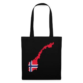 Norwegen Norweger Skandinavien - Stoffbeutel - Schwarz - Vorne