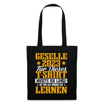 Geselle 2023 Gesellenprüfung - Stoffbeutel - Schwarz - Vorne