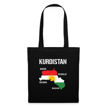 Drapeau du Kurdistan Bakur Bashur Rojava Rojhlt Newroz - Sac en tissu - noir - Devant