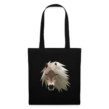 Pferd Pony - Stoffbeutel - Schwarz - Vorne